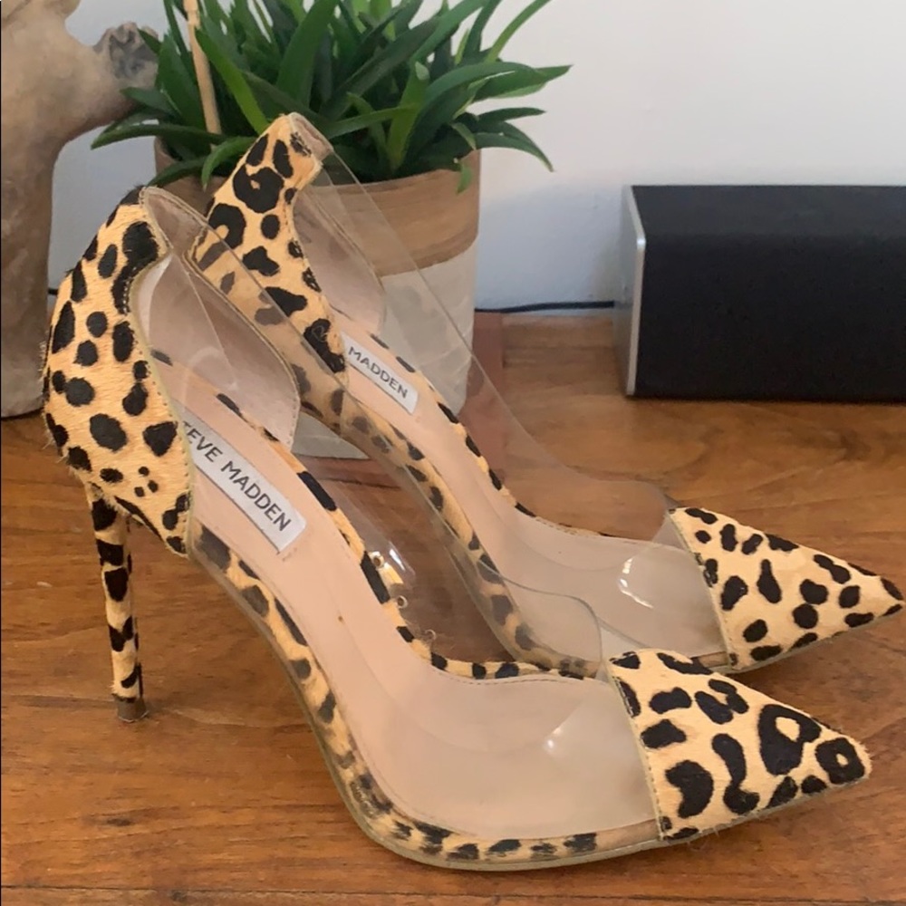 Steve Madden real fur stilettos